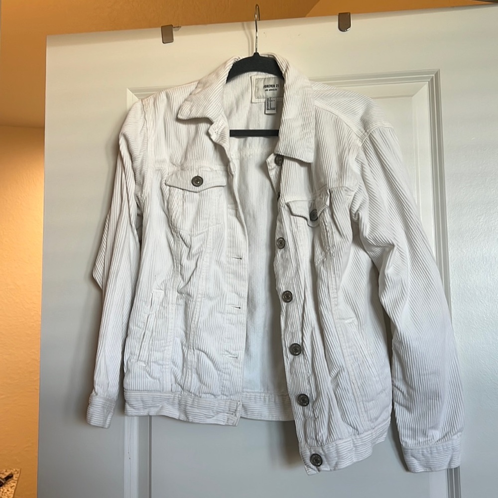 White corduroy jacket